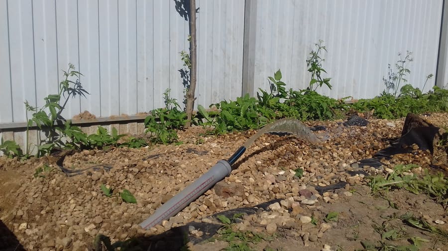 отвод воды в аэрационное поле