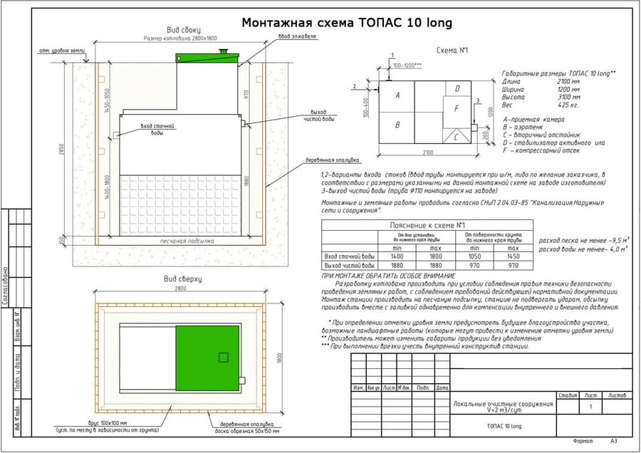 монтажная схема топаc-10 long