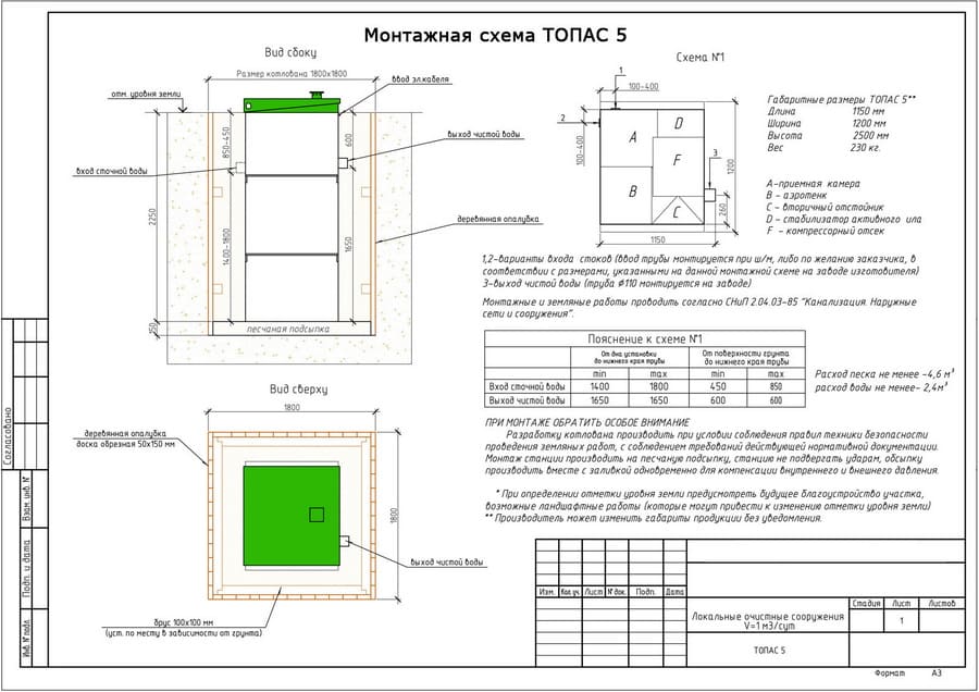монтажная схема топаc-5