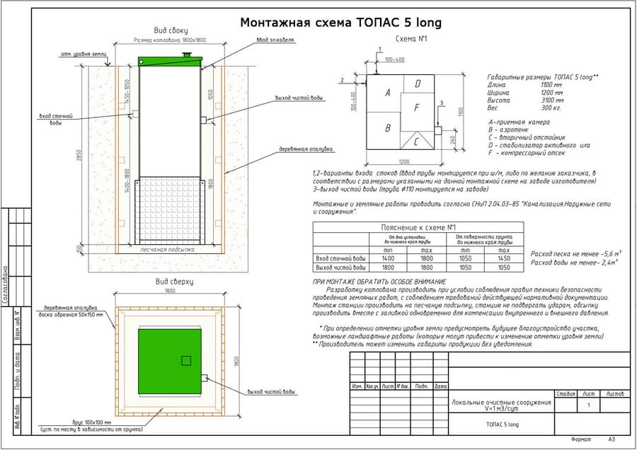 монтажная схема топаc-5 long