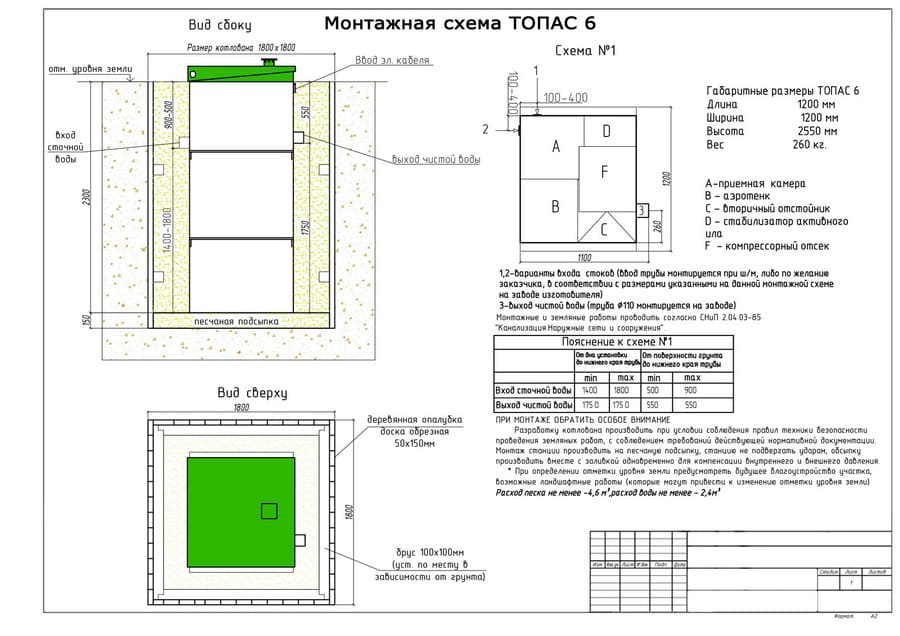 монтажная схема топаc-6